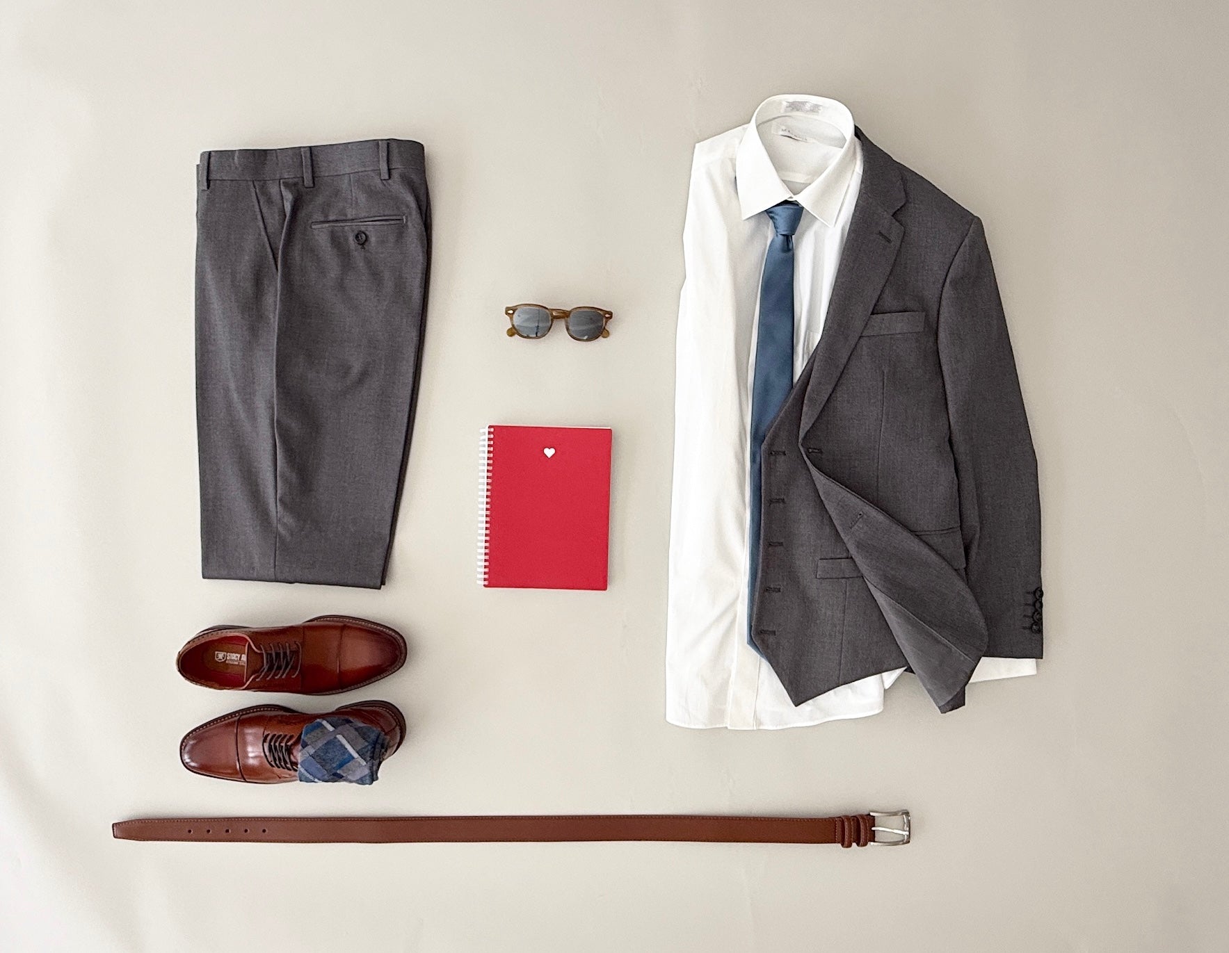 grey dress shirt red tie Medium Grey Performance Slim Fit Suit Pants